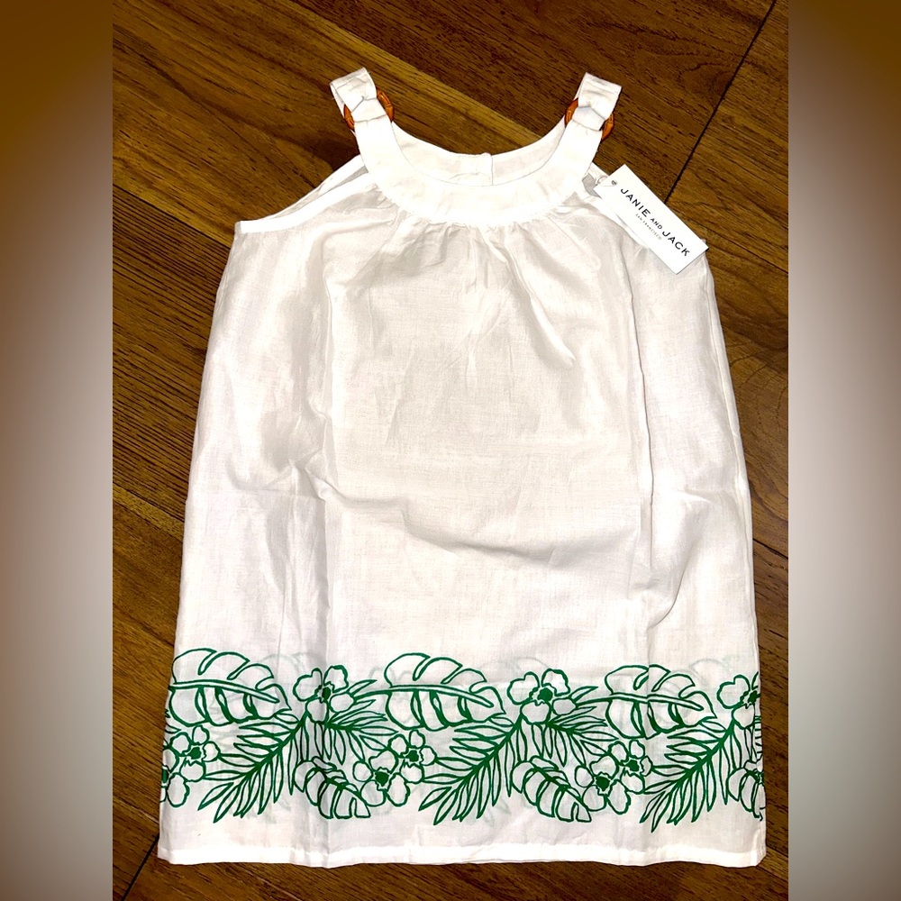 Janie & Jack lightweight/ sheer white summer dress